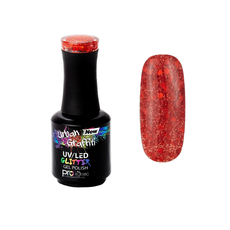 Rockstar Red - UGGP-XS010 Urban Graffiti Gel Lak na nehty 15ml